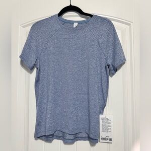 Lululemon License to Train Classic-Fit T-Shirt in Heathered Oasis Blue Size 6